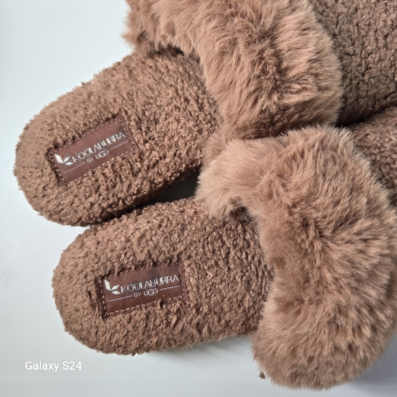 Koolaburra by Ugg Peachee Faux Shearling Slippers Brown Size 10 - Picture 10 of 14